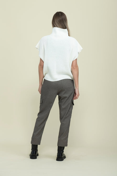 Shawna-Sleeveless Funnel Neck